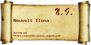 Neuvelt Ilona névjegykártya
